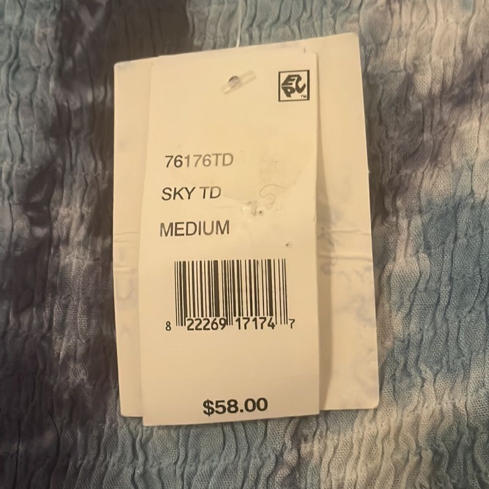 Tie Dye, Long, Strapless Swimsuit Coverup/ Dress NEW NWT - Picture 4 of 6